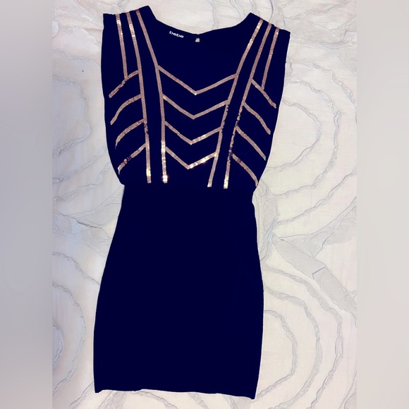 bebe | Dresses | Beautiful Black Cocktail Dress Bebe | Poshmark